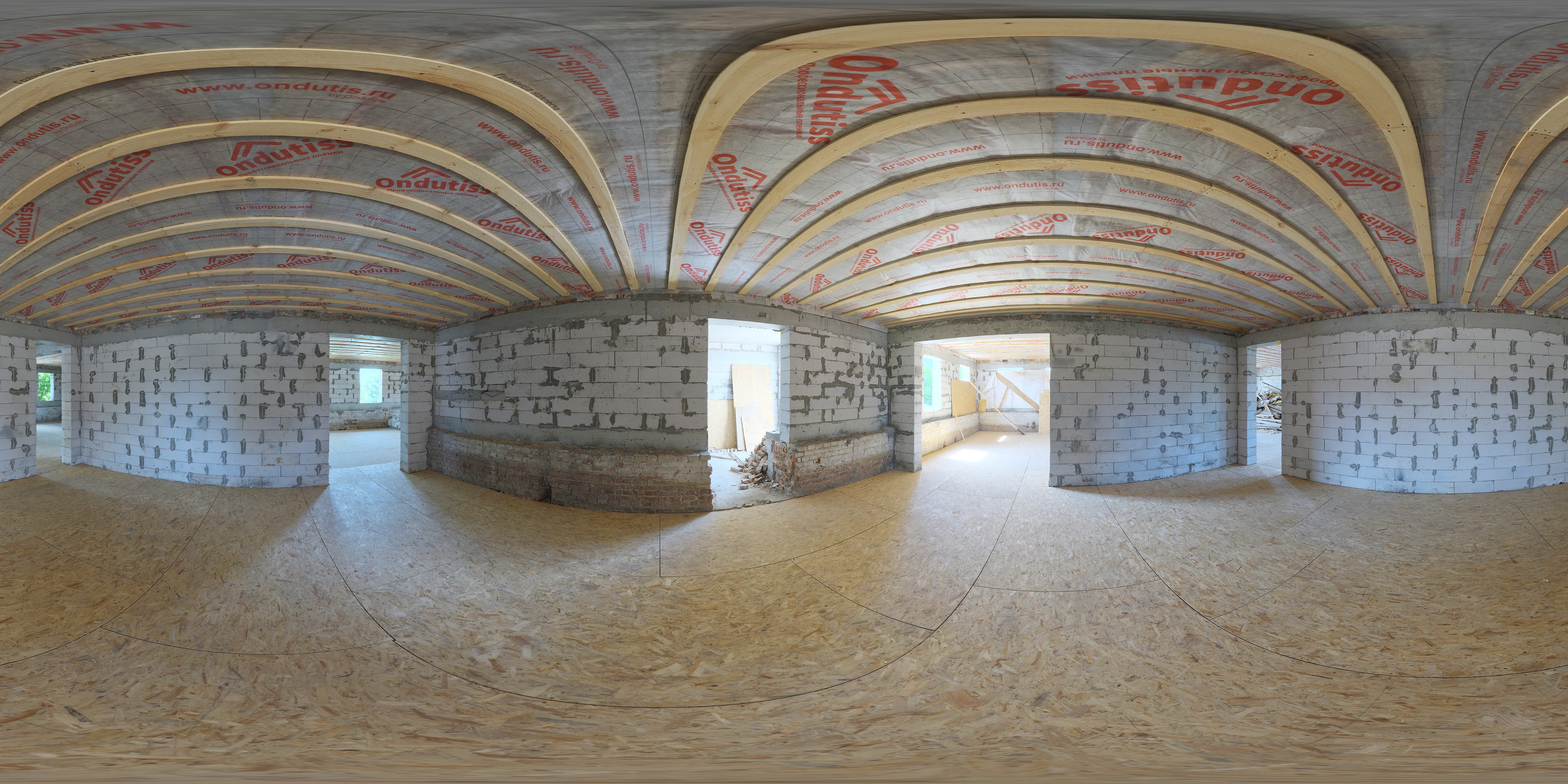 Courtyard Home — Ground floor, during construction