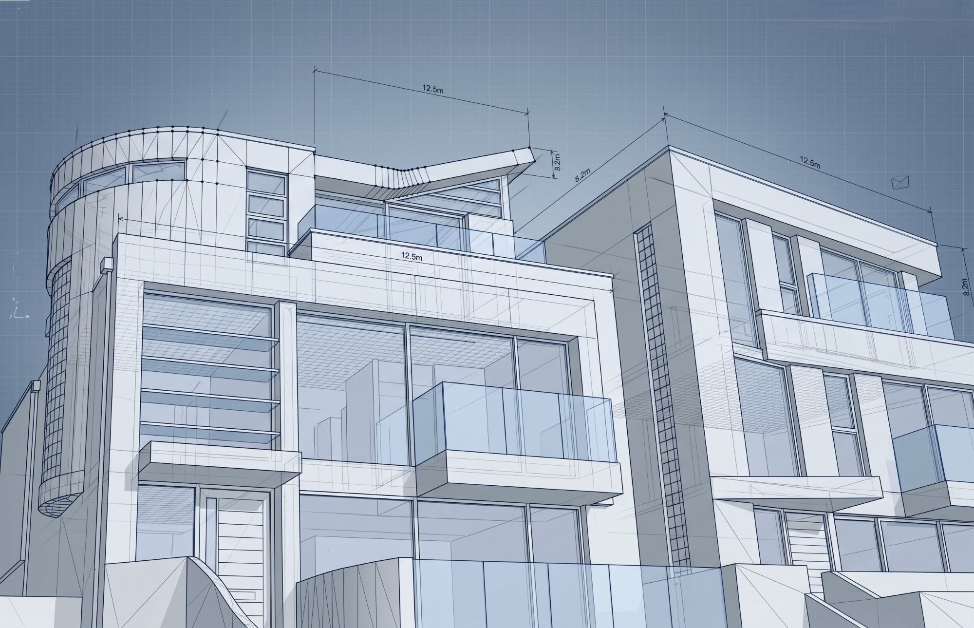 Hillside Family Residence — 3D design render