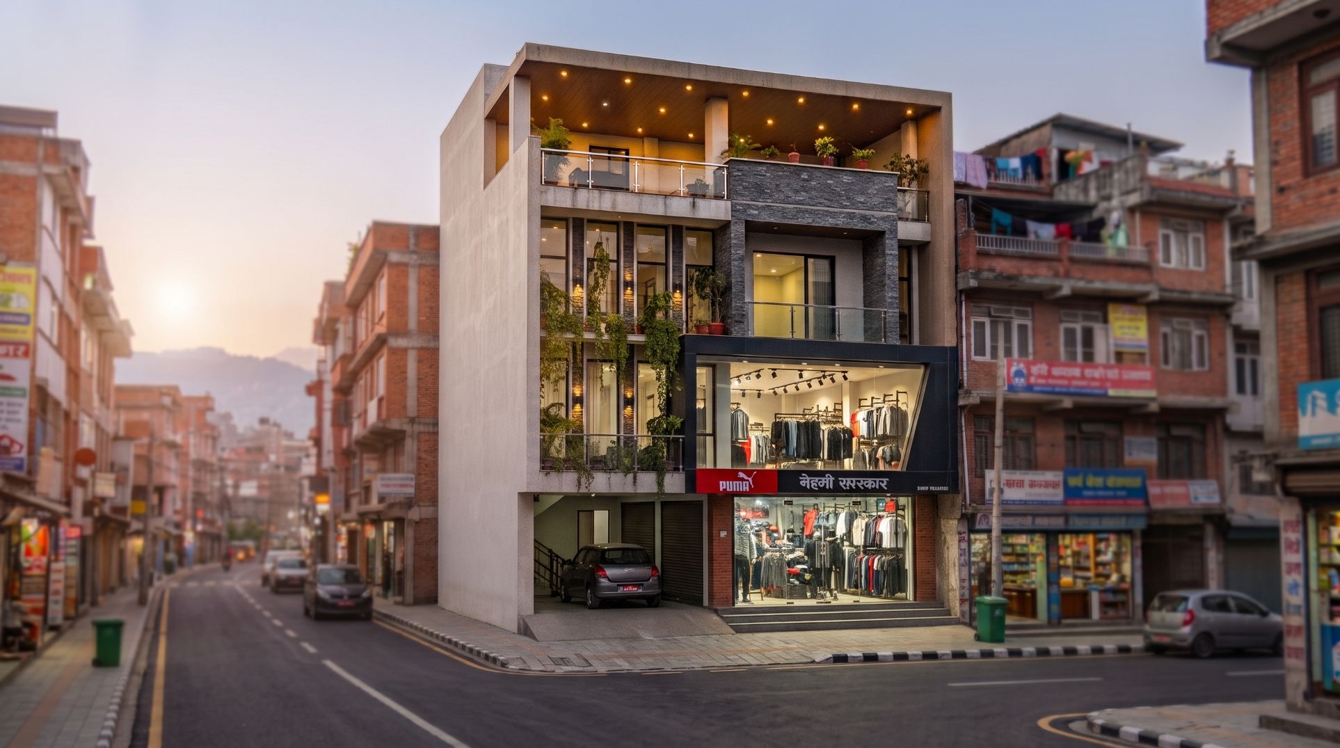 Bhaktapur Commercial Building — completed building